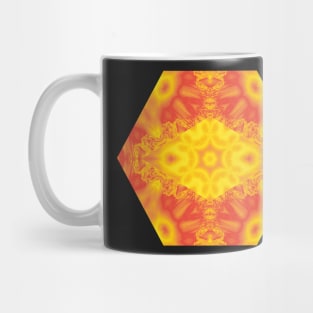 Fire and ice fractal kaleidoscope Mug